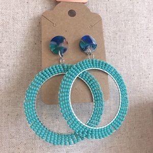 Turquoise beaded earrings